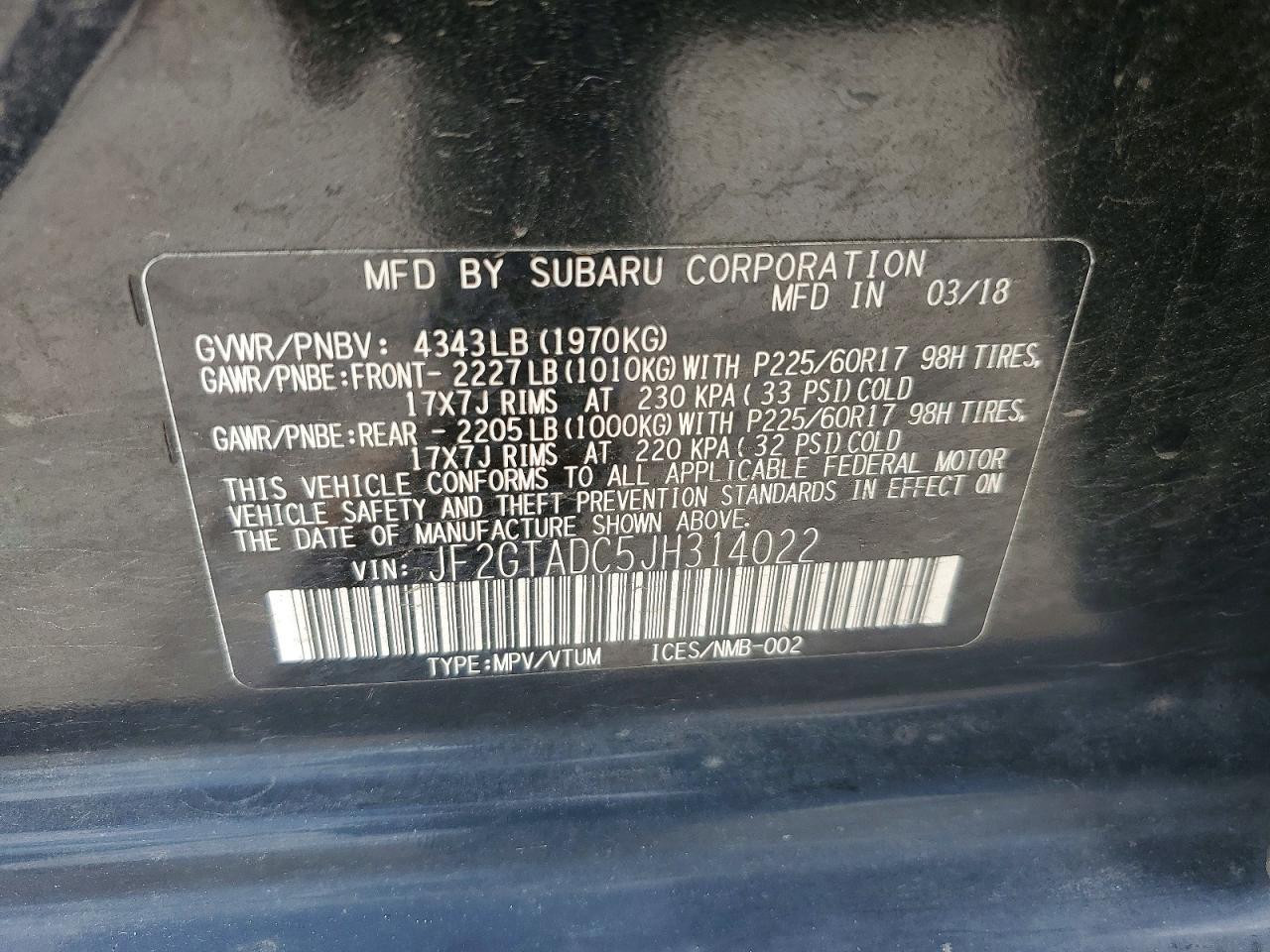 2018 Subaru Crosstrek Premium - zdjęcie 12