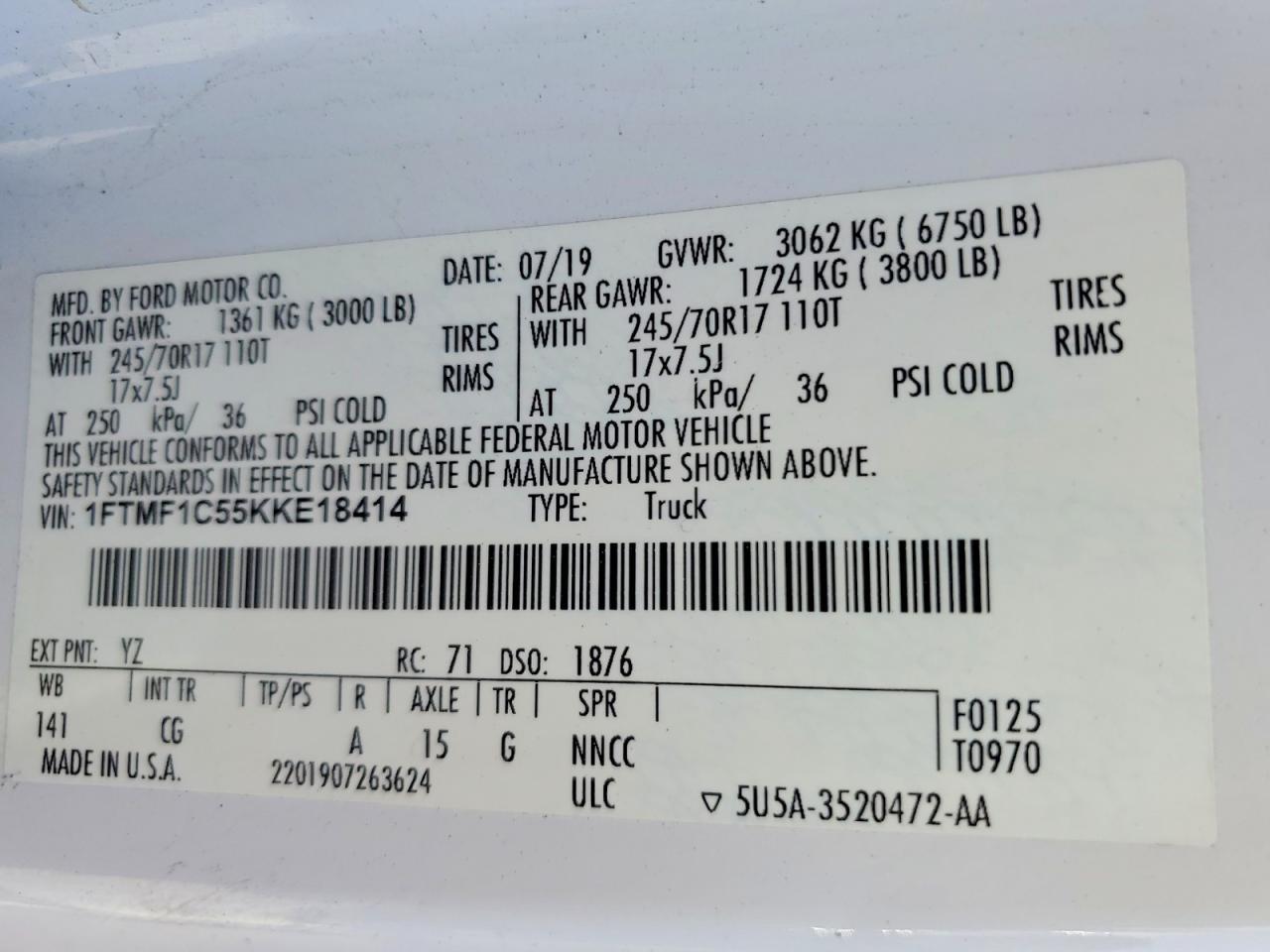 2019 Ford F150 - zdjęcie 12