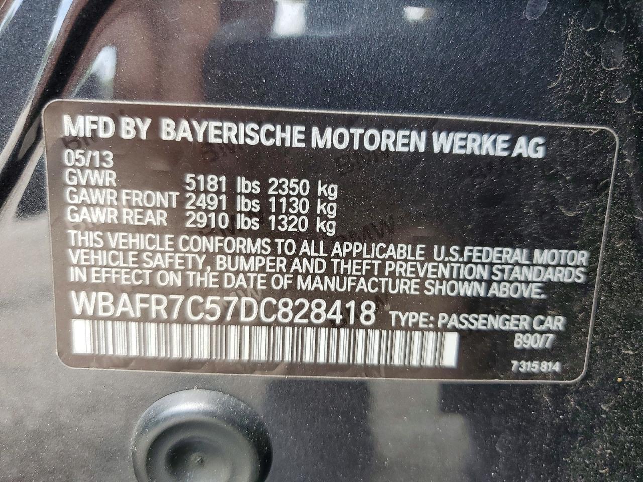 2013 BMW 535 I - zdjęcie 12