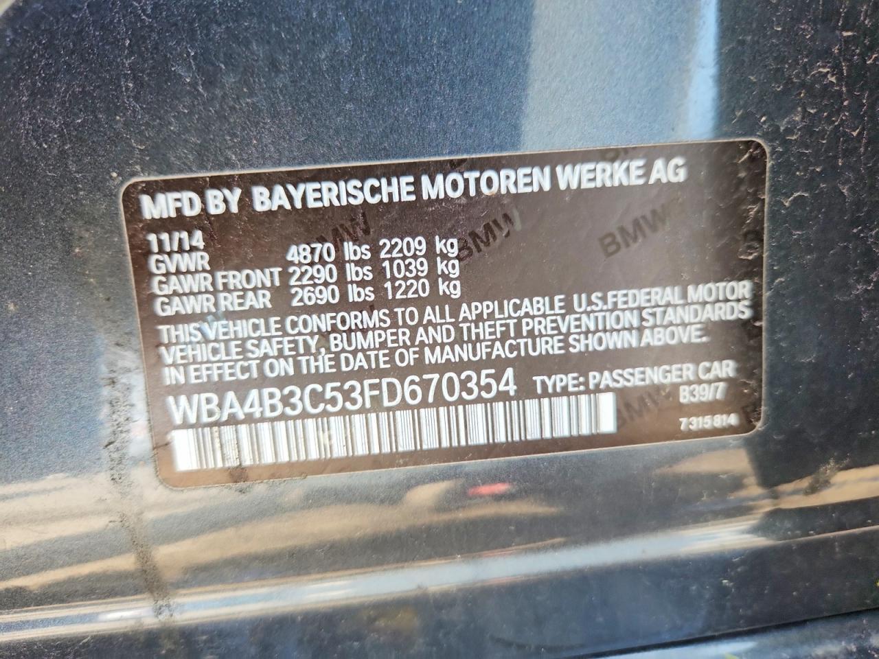 2015 BMW Seria 4 435i - zdjęcie 12