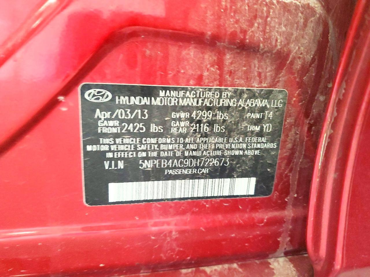 2013 Hyundai Sonata Gls - zdjęcie 13