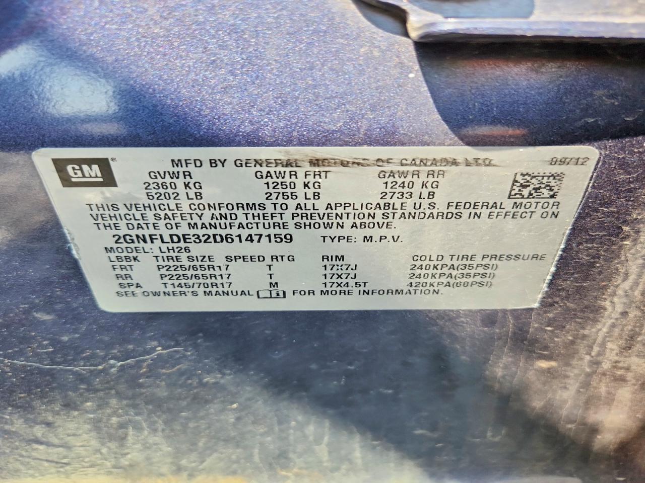 2013 Chevrolet Equinox Lt - zdjęcie 12