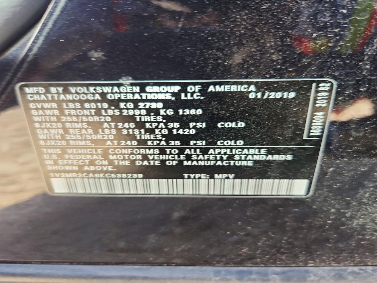 2019 Volkswagen Atlas Sel - zdjęcie 13