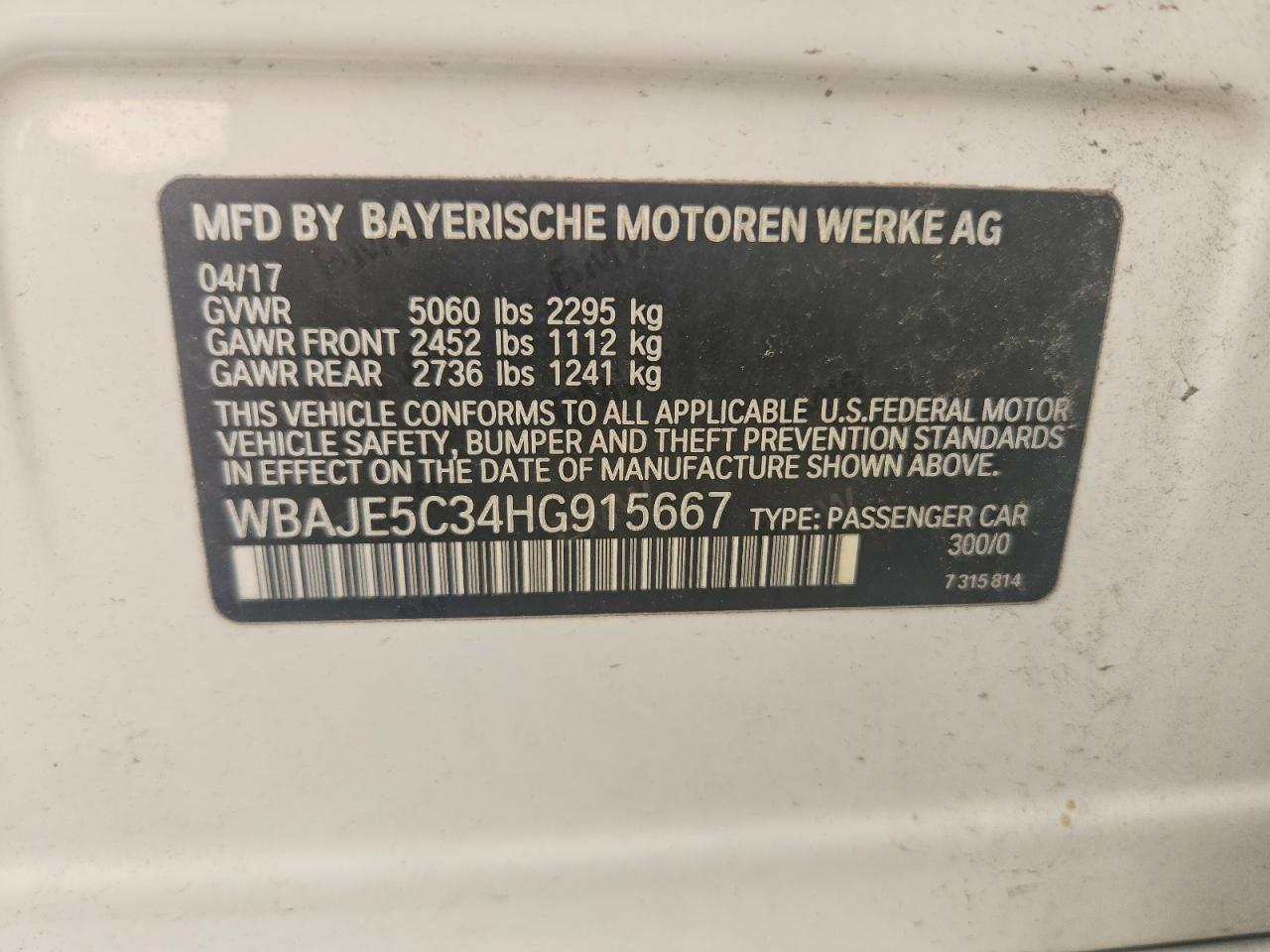 2017 BMW 540 I - zdjęcie 13