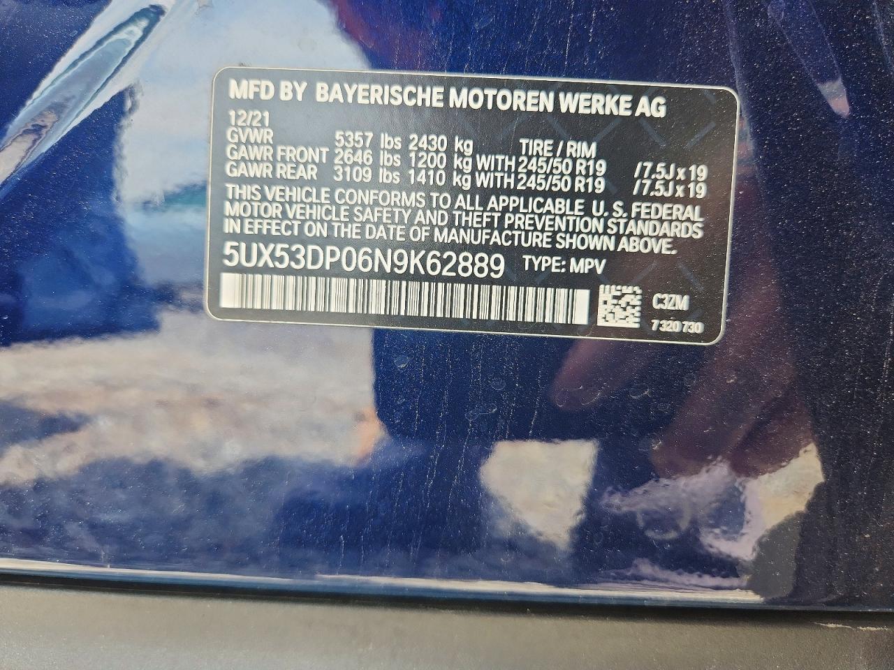 2022 BMW X3 xDrive30I - zdjęcie 13