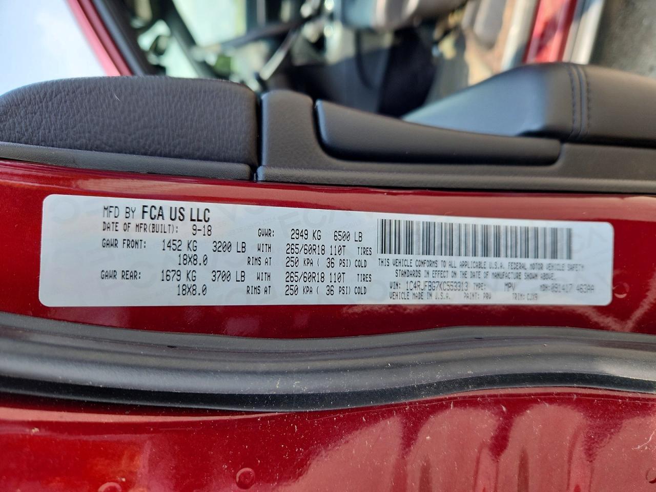 2019 Jeep Grand Cherokee Limited - zdjęcie 13