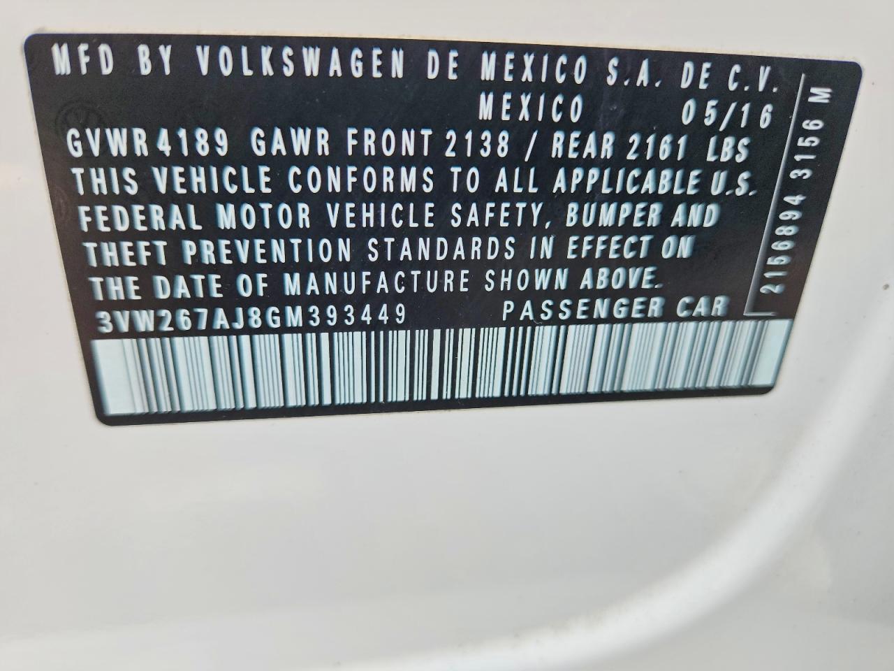 2016 Volkswagen Jetta S - zdjęcie 12