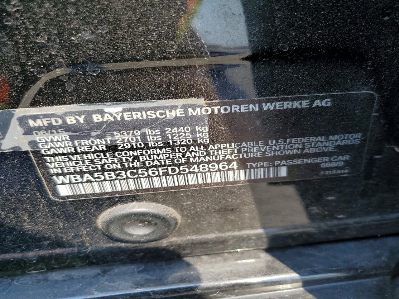 2015 BMW Seria 5 535i - zdjęcie 12