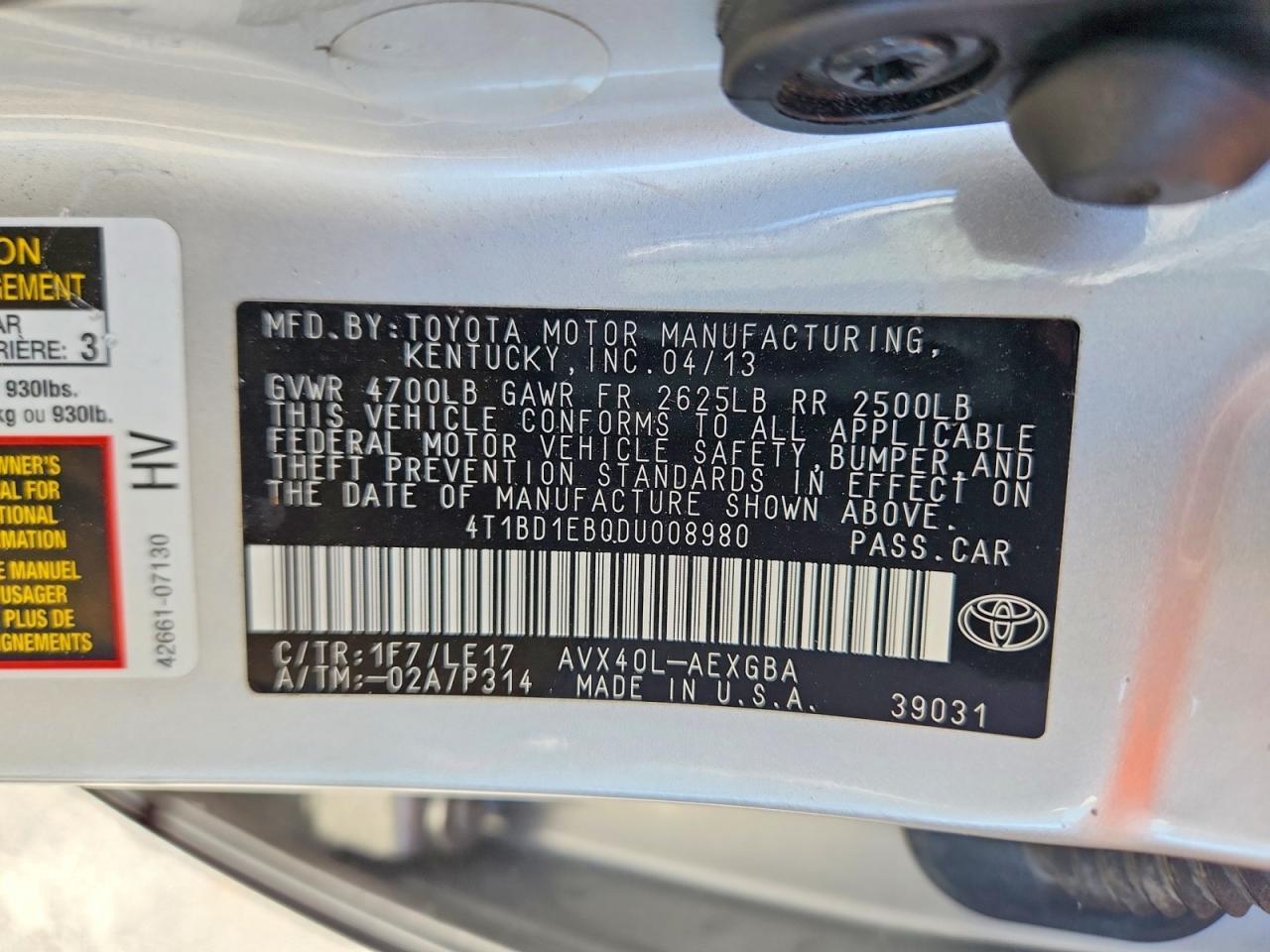 2013 Toyota Avalon Hybrid Xle Touring - zdjęcie 12