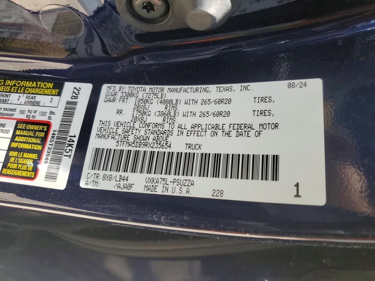 2024 Toyota Tundra 1794 Edition - zdjęcie 12