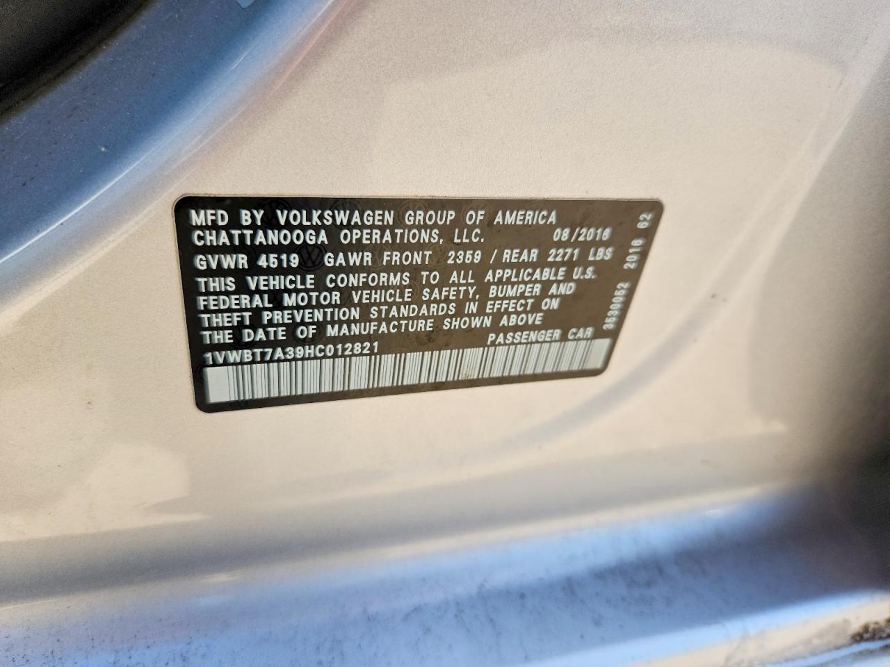 2017 Volkswagen Passat Se - zdjęcie 12