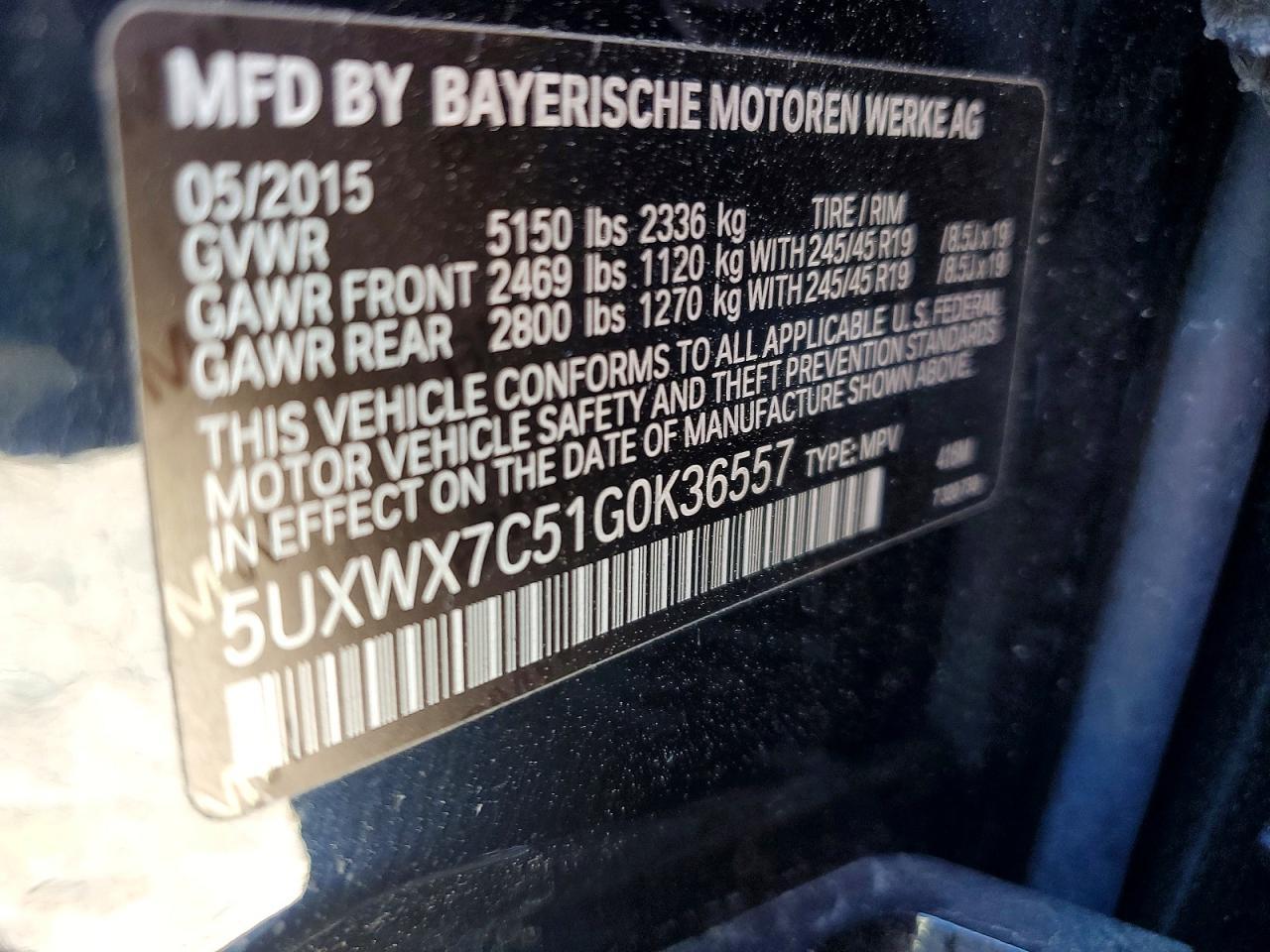 2016 BMW X3 xDrive35I - zdjęcie 13