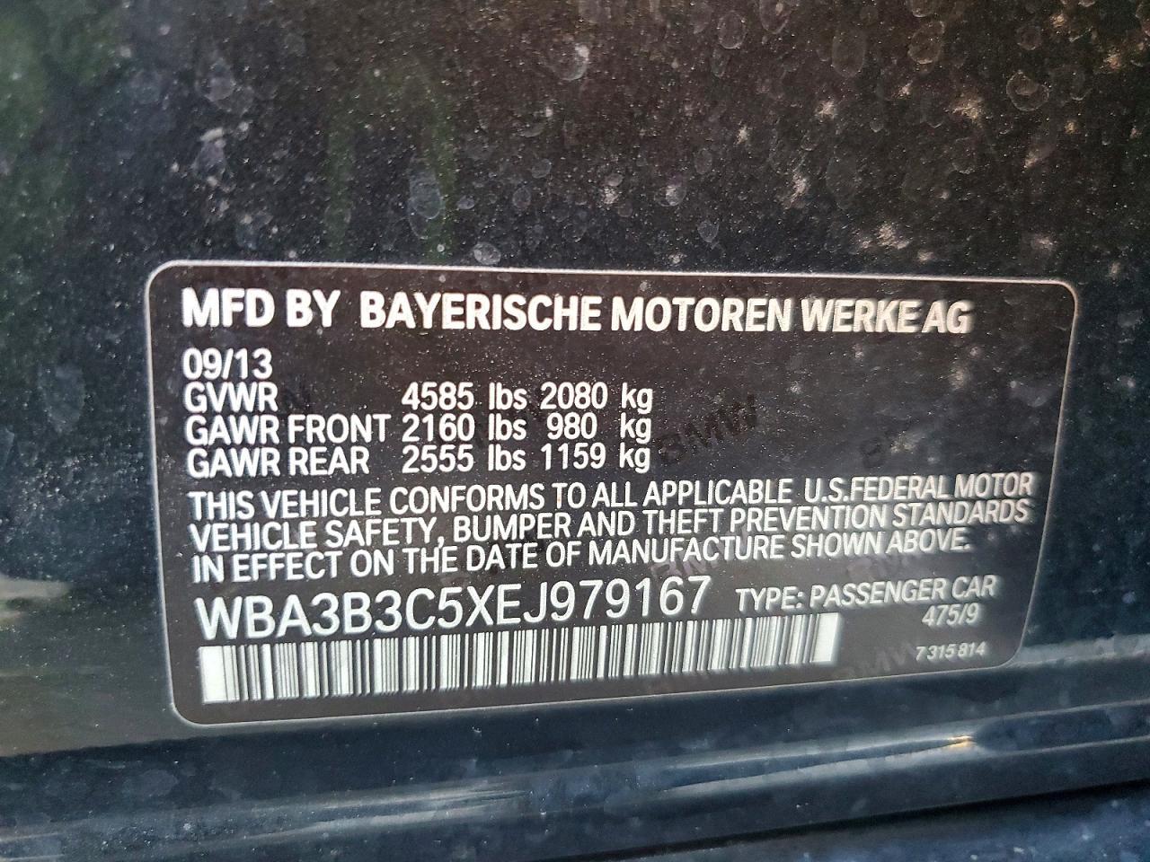 2014 BMW Seria 3 328i - zdjęcie 12