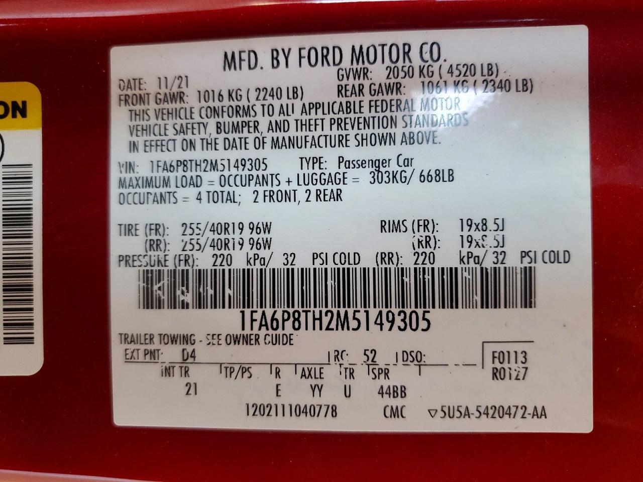 2021 Ford Mustang - zdjęcie 12
