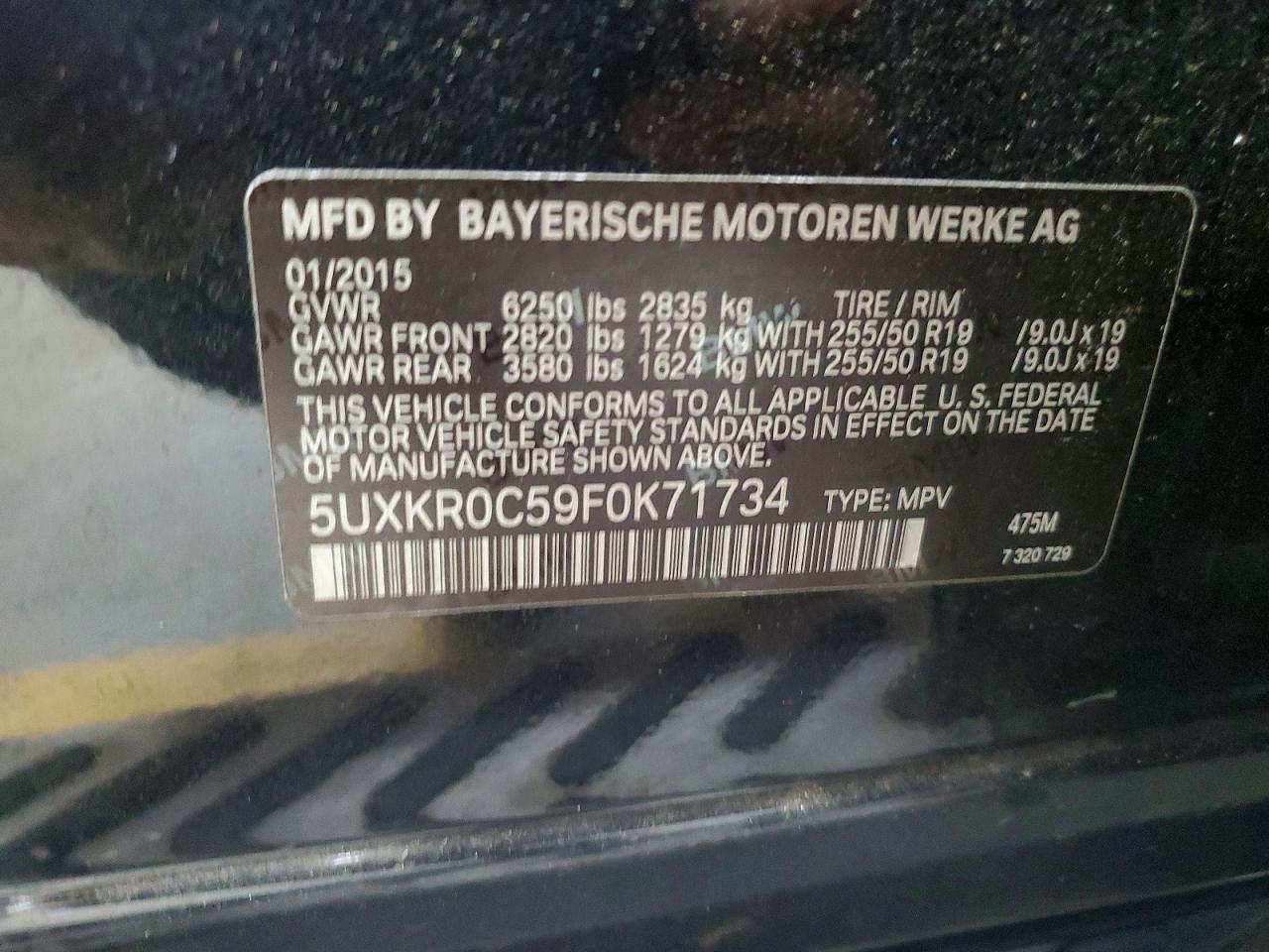 2015 BMW X5 xDrive35I - zdjęcie 12