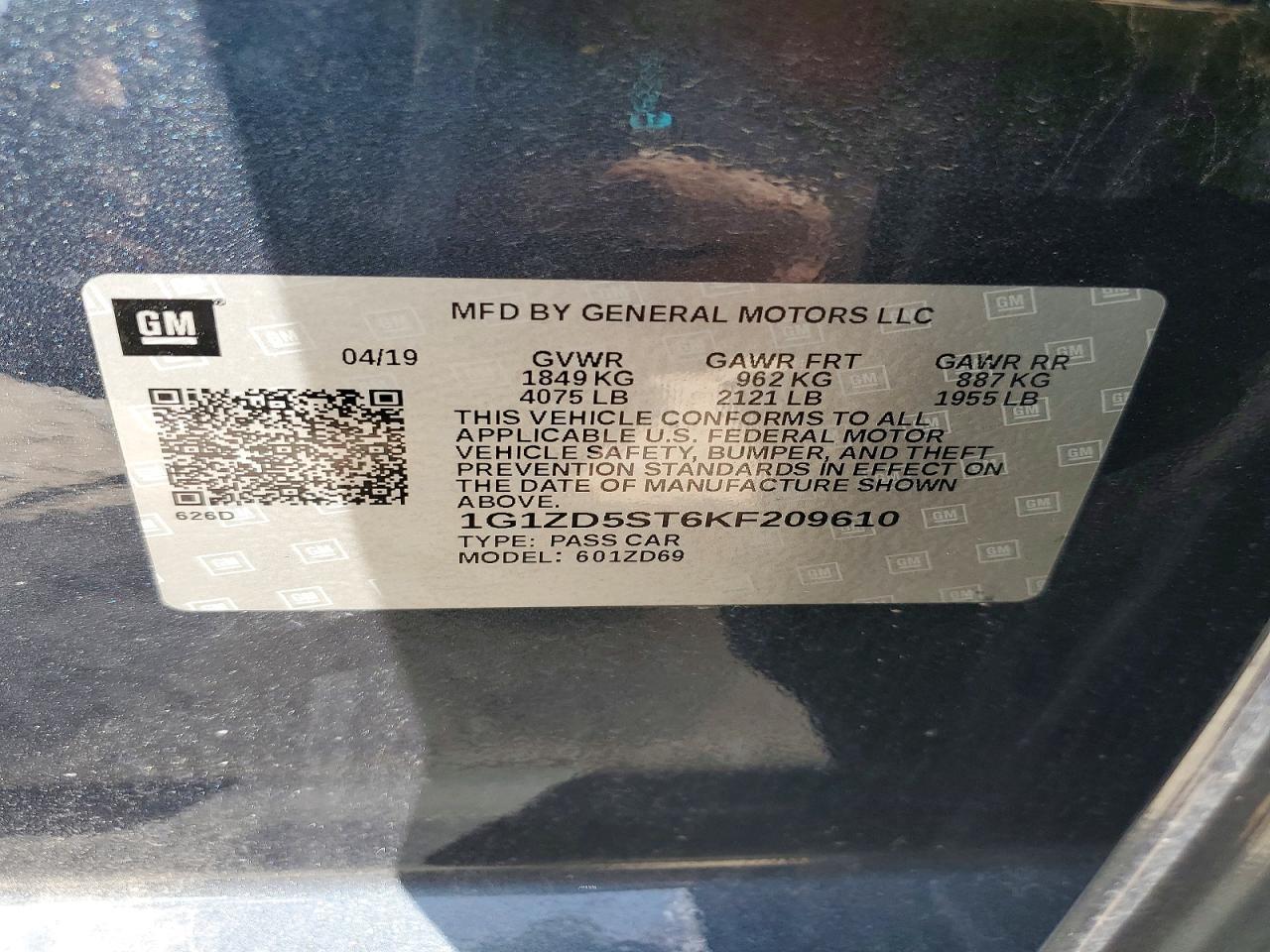2019 Chevrolet Malibu Lt - zdjęcie 12