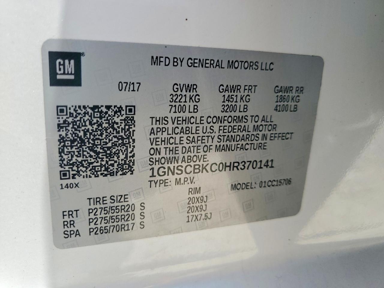 2017 Chevrolet Tahoe C1500 Lt - zdjęcie 13