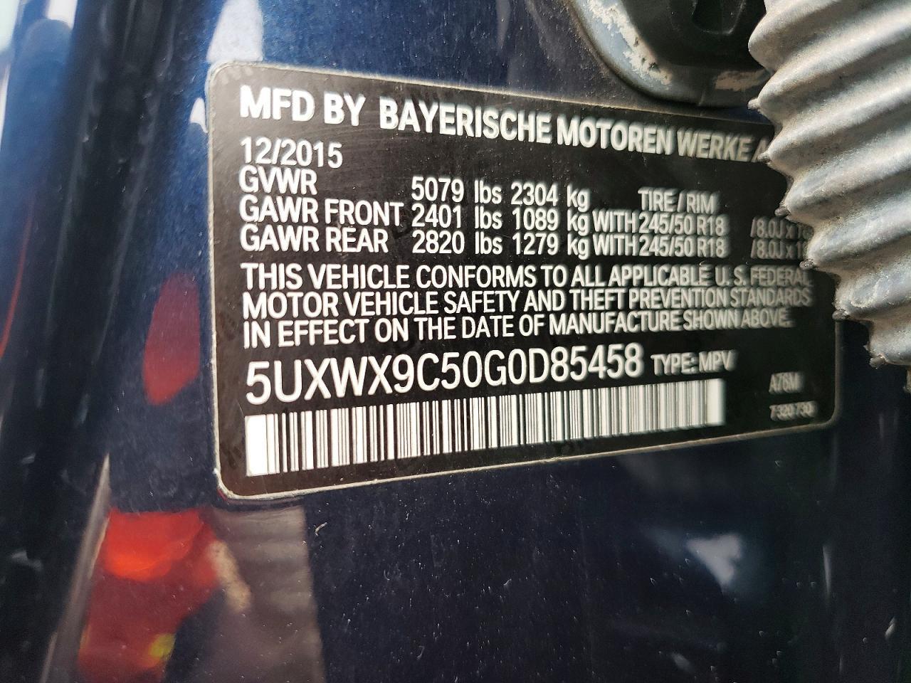 2016 BMW X3 xDrive28I - zdjęcie 13