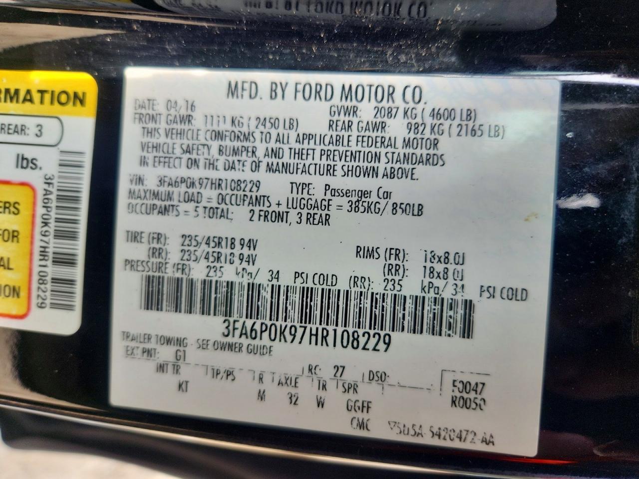 2017 Ford Fusion Titanium - zdjęcie 12