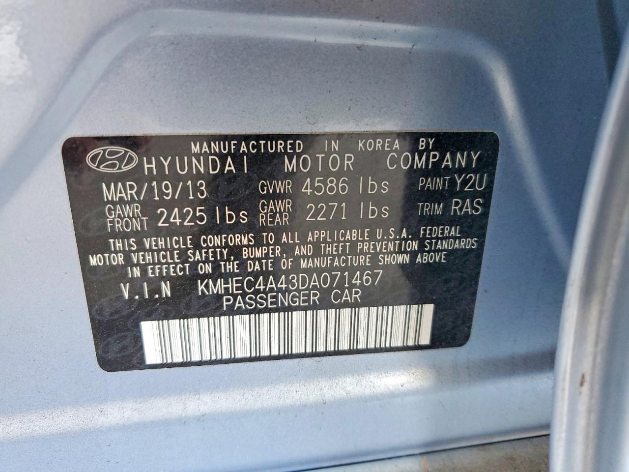 2013 Hyundai Sonata Hybrid - zdjęcie 12