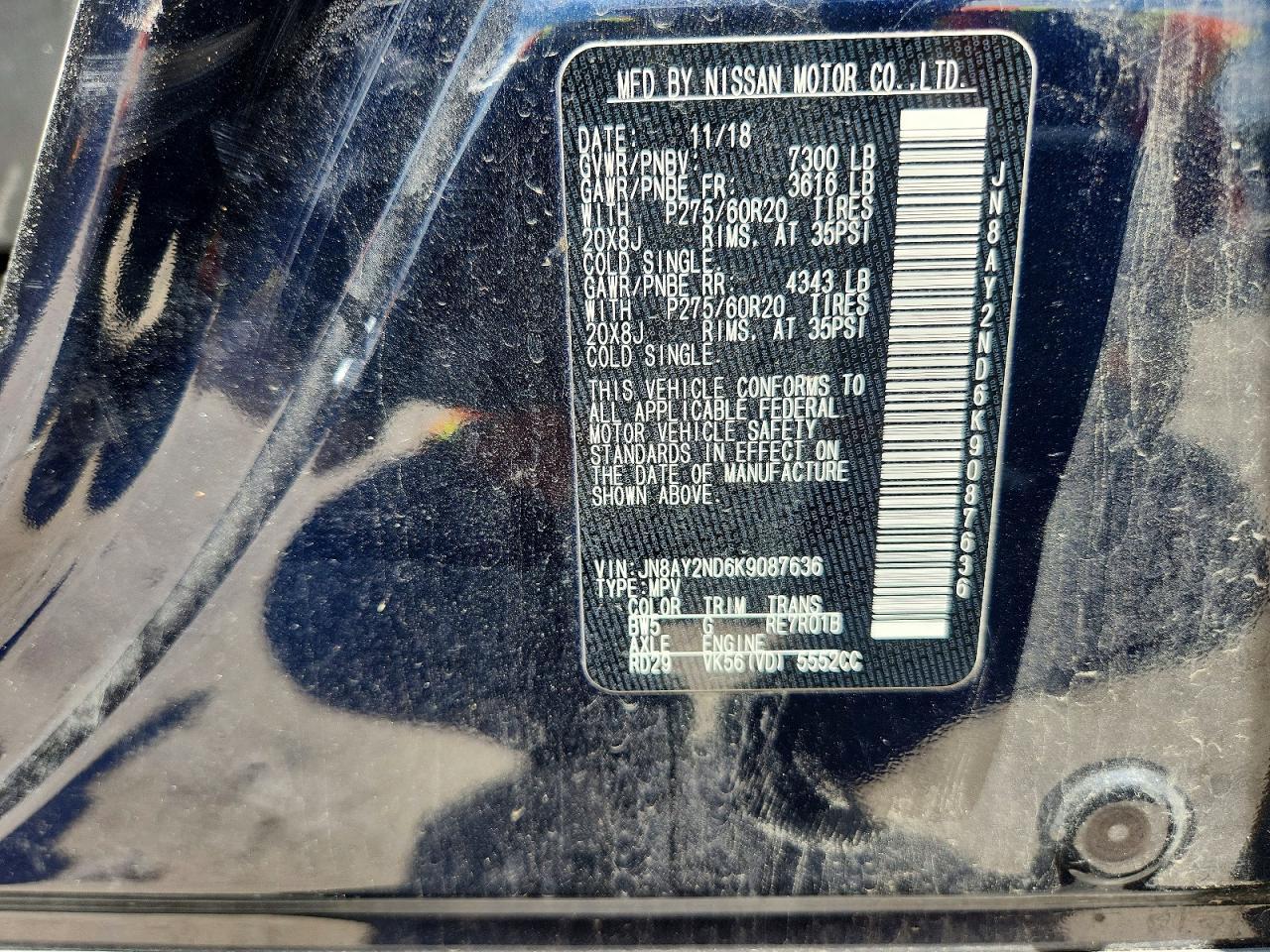 2019 Nissan Armada Sl - zdjęcie 14