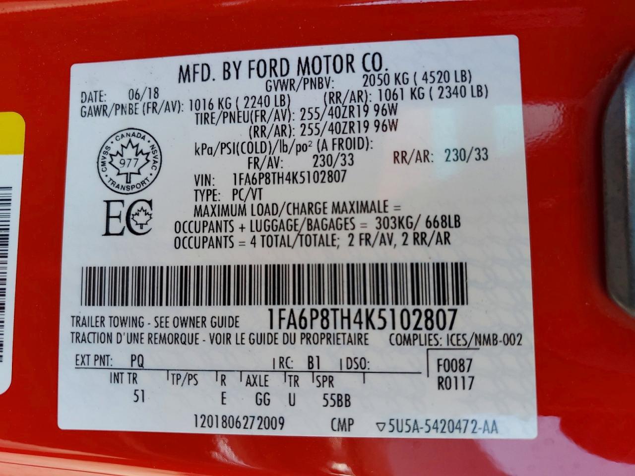 2019 Ford Mustang - zdjęcie 12