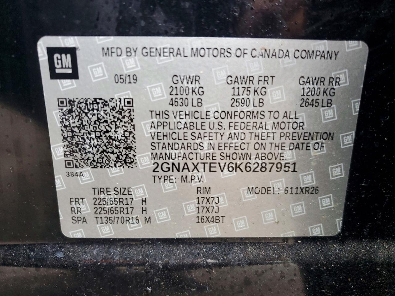 2019 Chevrolet Equinox Lt - zdjęcie 12