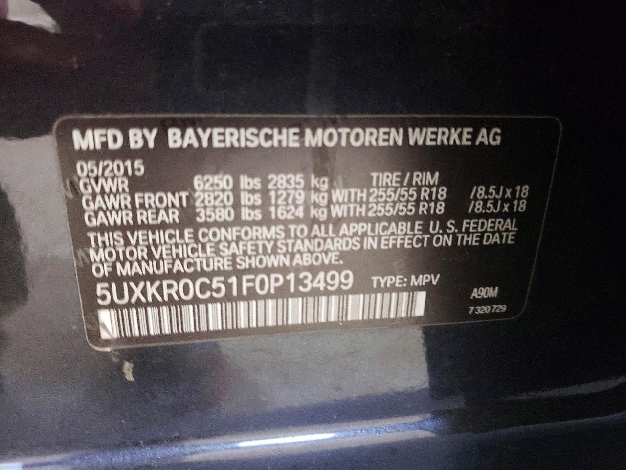 2015 BMW X5 xDrive35I - zdjęcie 13