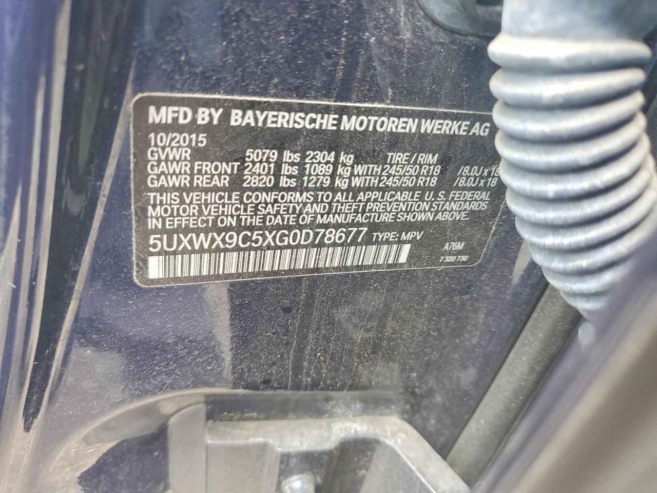 2016 BMW X3 xDrive28I - zdjęcie 12