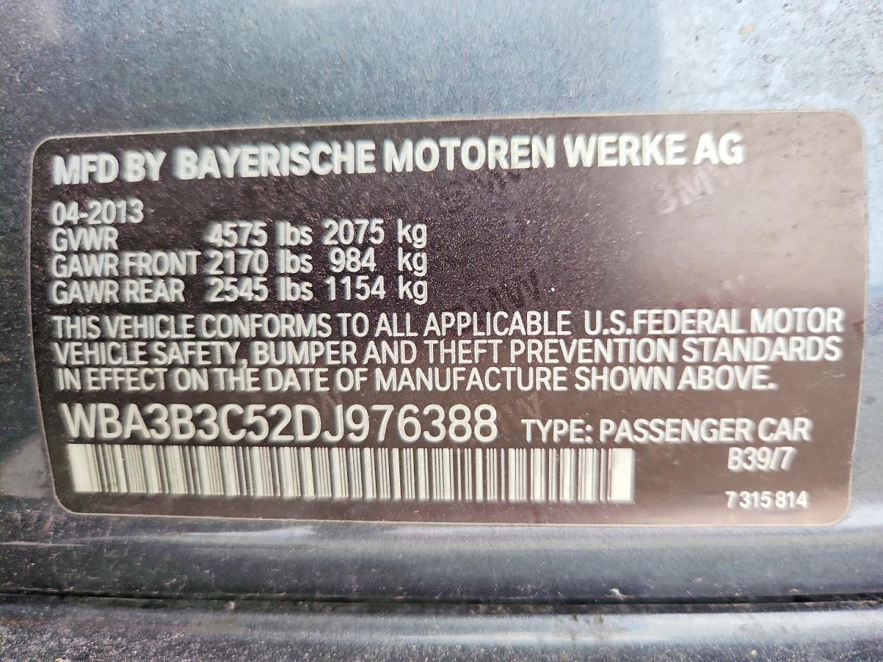 2013 BMW Seria 3 328i - zdjęcie 12