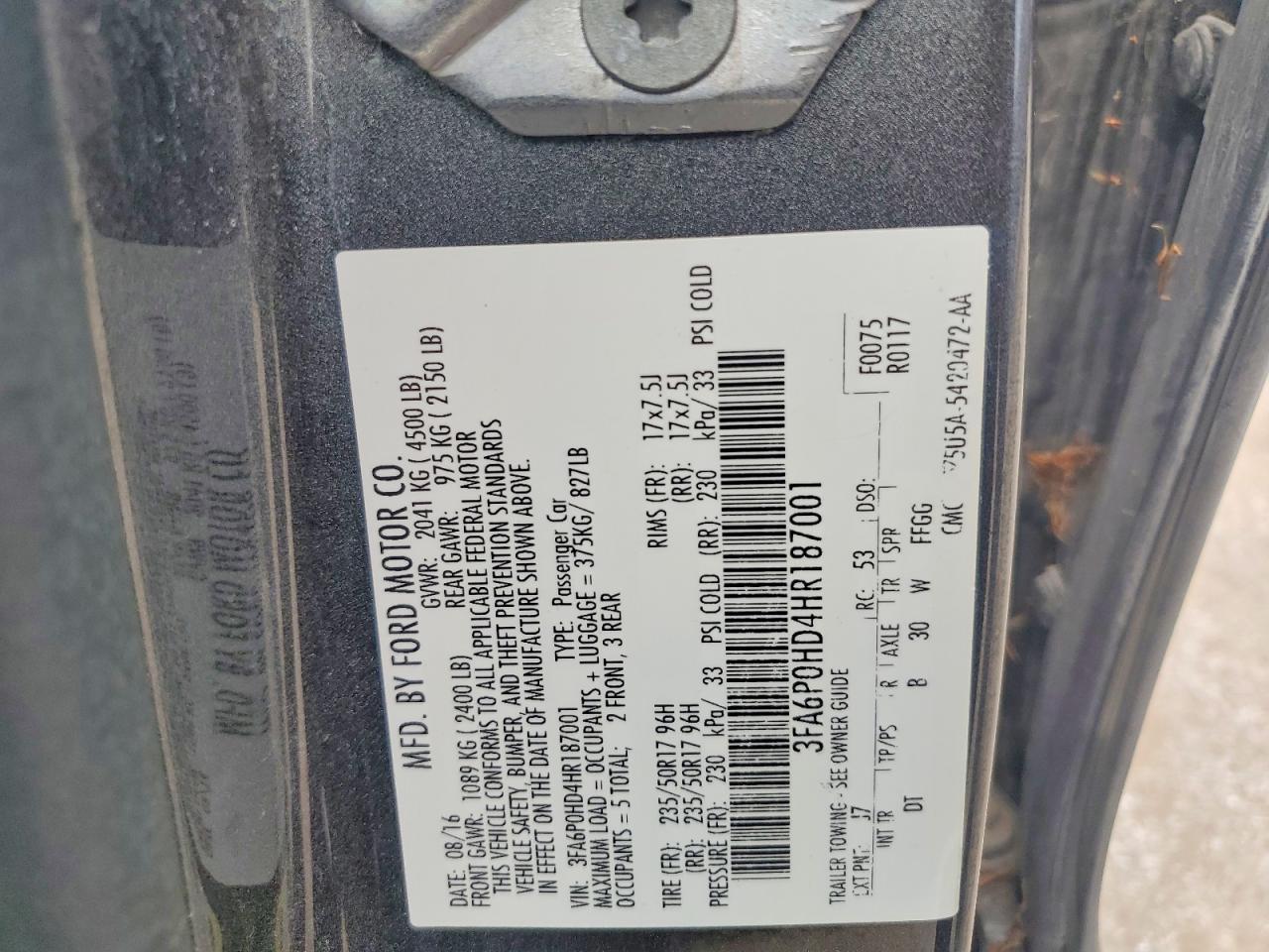 2017 Ford Fusion Se - zdjęcie 12