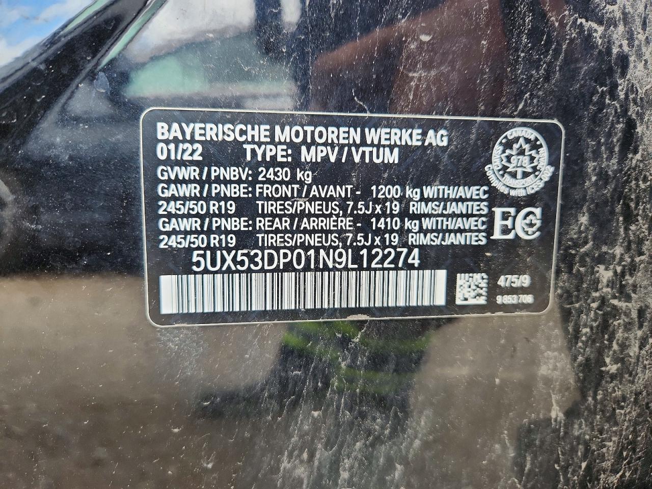 2022 BMW X3 xDrive30I - zdjęcie 14