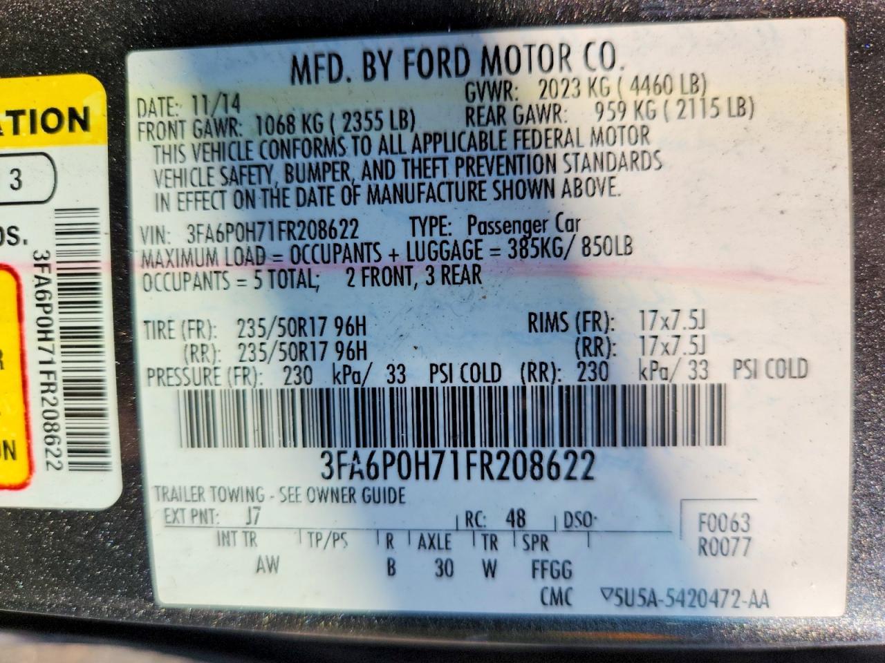 2015 Ford Fusion Se - zdjęcie 12