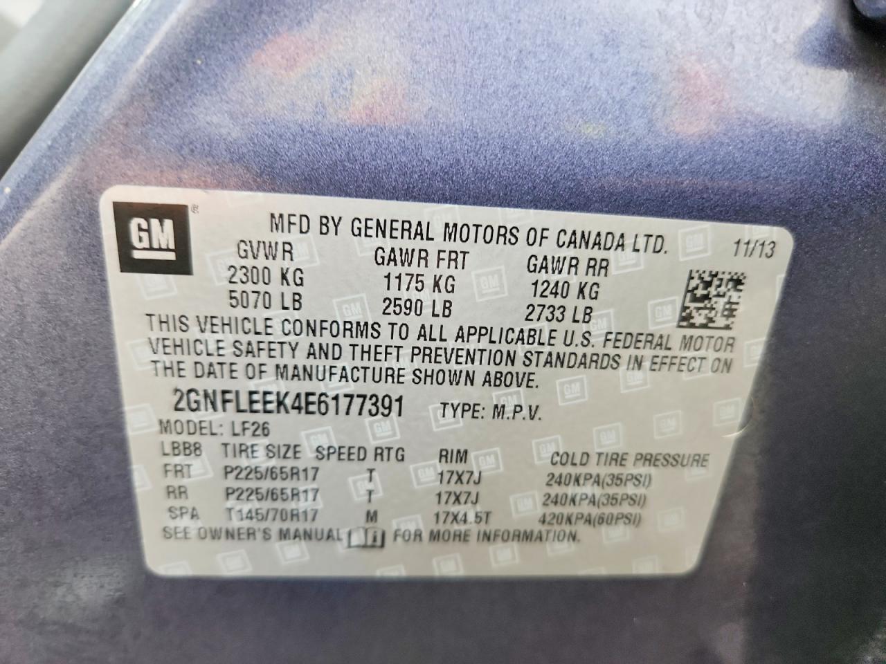 2014 Chevrolet Equinox Ls - zdjęcie 14