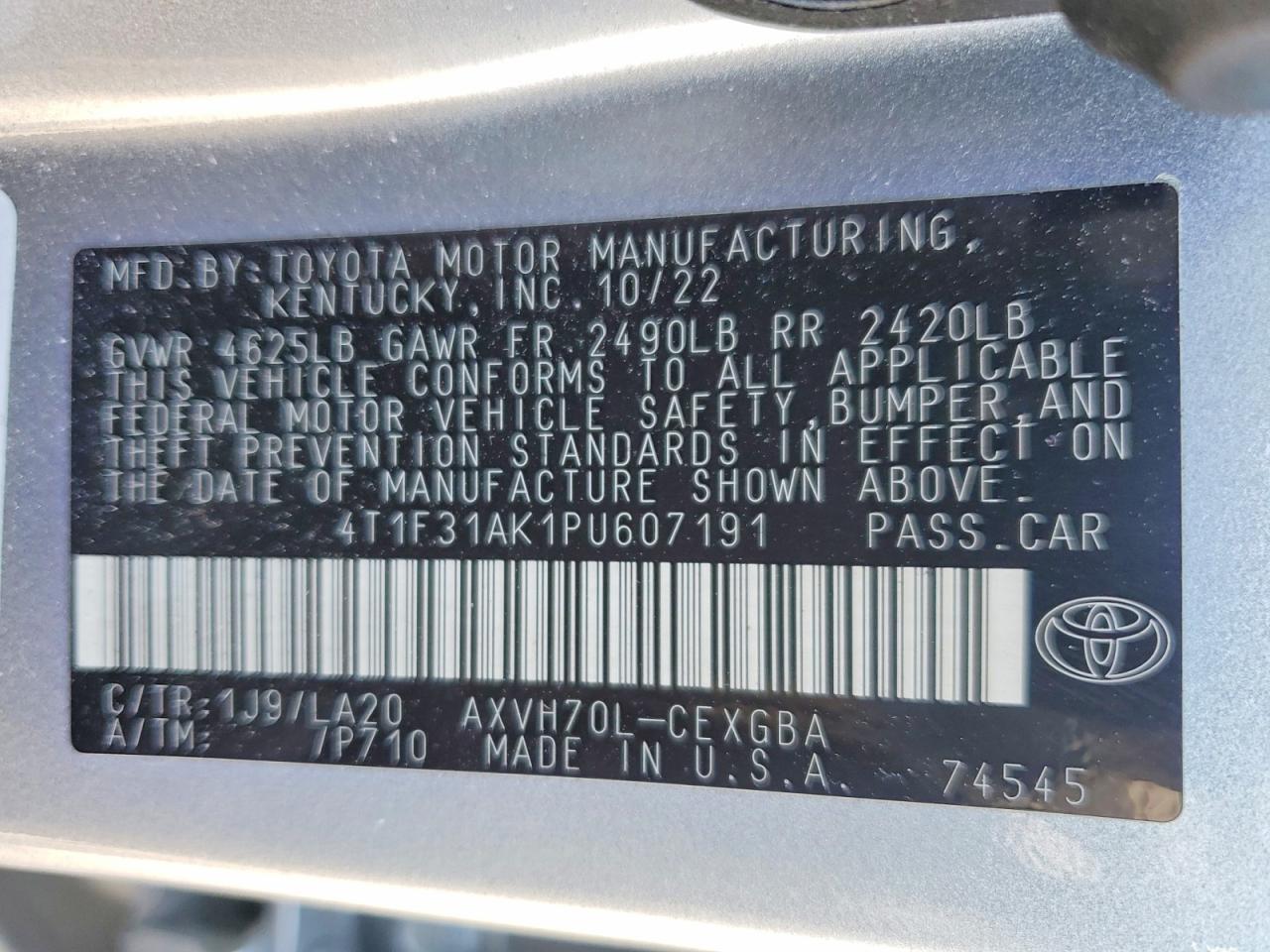 2023 Toyota Camry Xle - zdjęcie 12