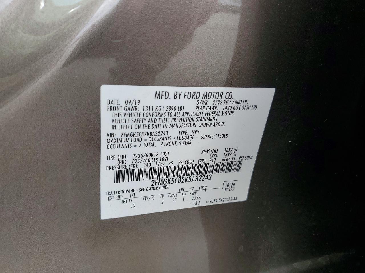 2019 Ford Flex Sel - zdjęcie 13