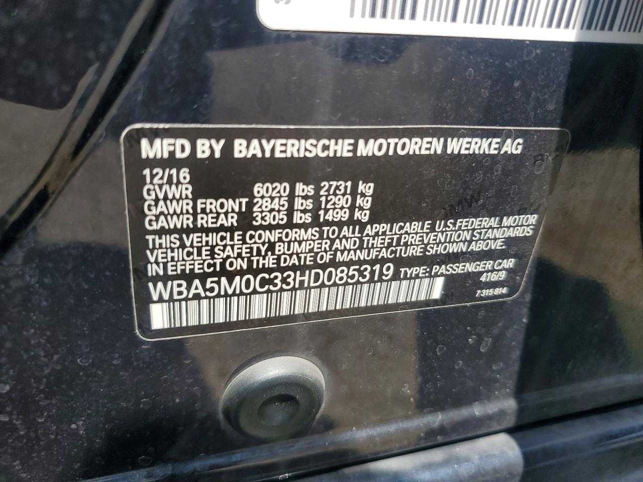 2017 BMW Seria 5 550i - zdjęcie 12