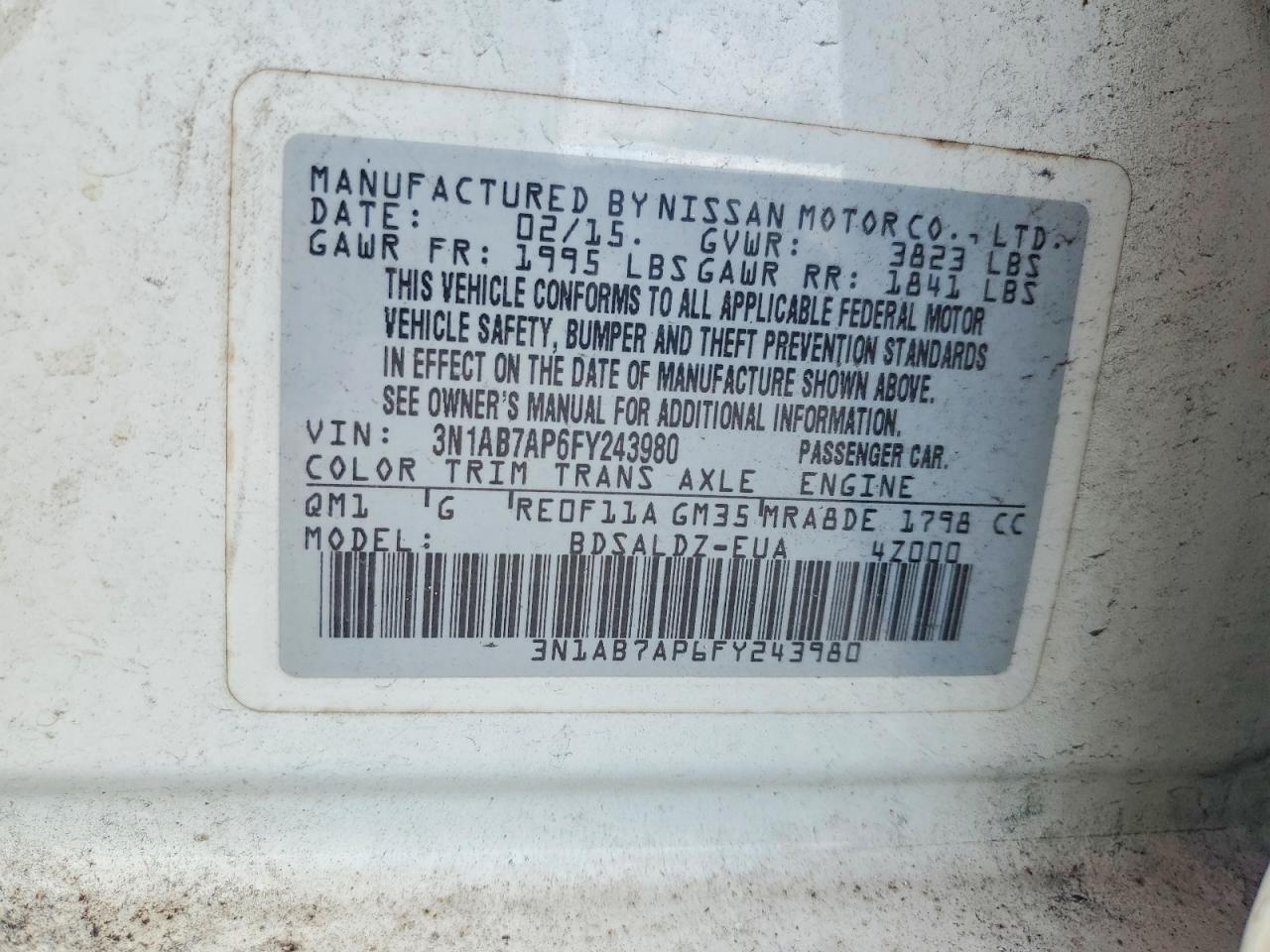 2015 Nissan Sentra Sv - zdjęcie 12