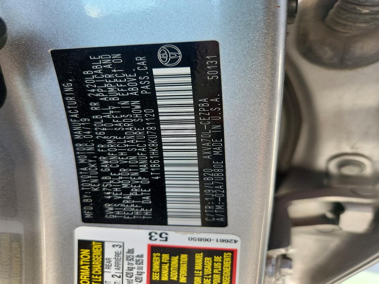2019 Toyota Camry Xse - zdjęcie 12