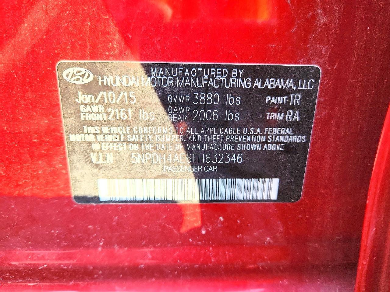 2015 Hyundai Elantra Se - zdjęcie 12
