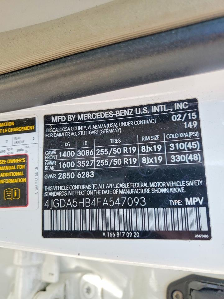 2015 Mercedes-Benz Ml 350 4Matic - zdjęcie 14