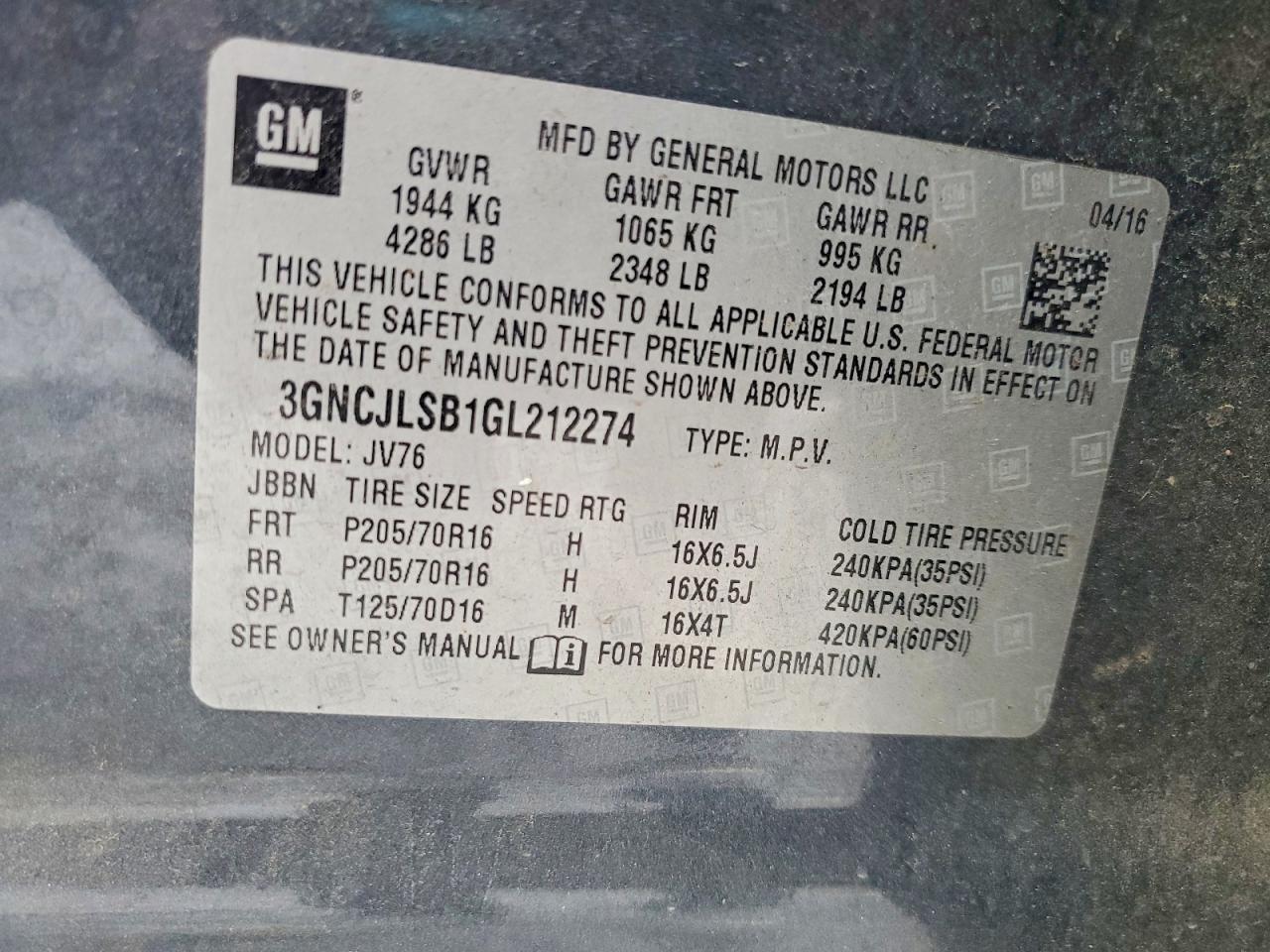 2016 Chevrolet Trax 1Lt - zdjęcie 12