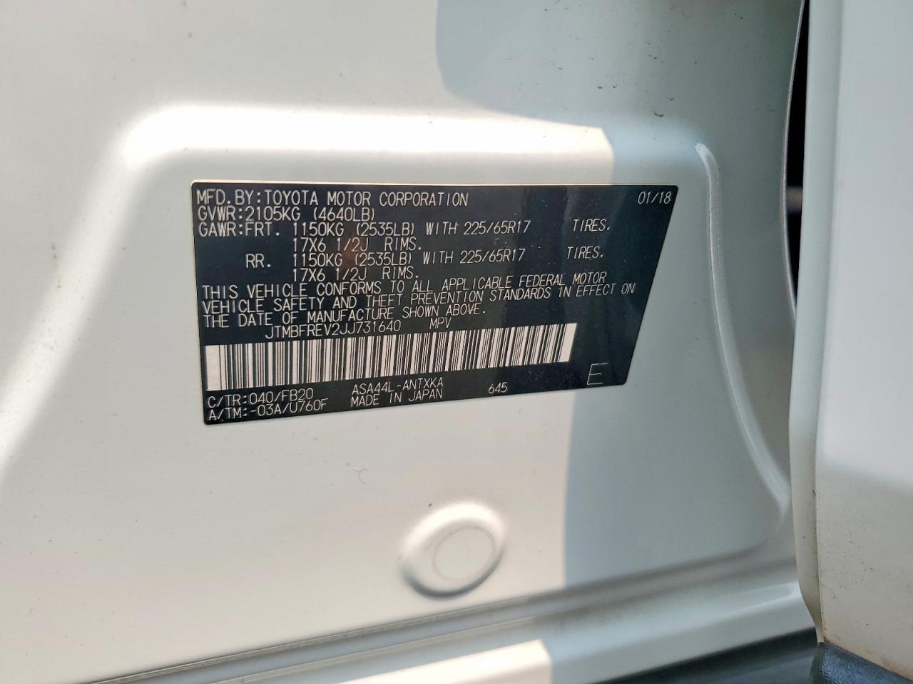 2018 Toyota Rav4 Le - zdjęcie 14