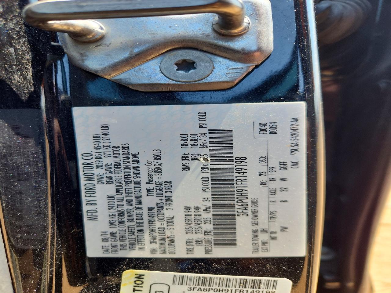 2015 Ford Fusion Se - zdjęcie 12