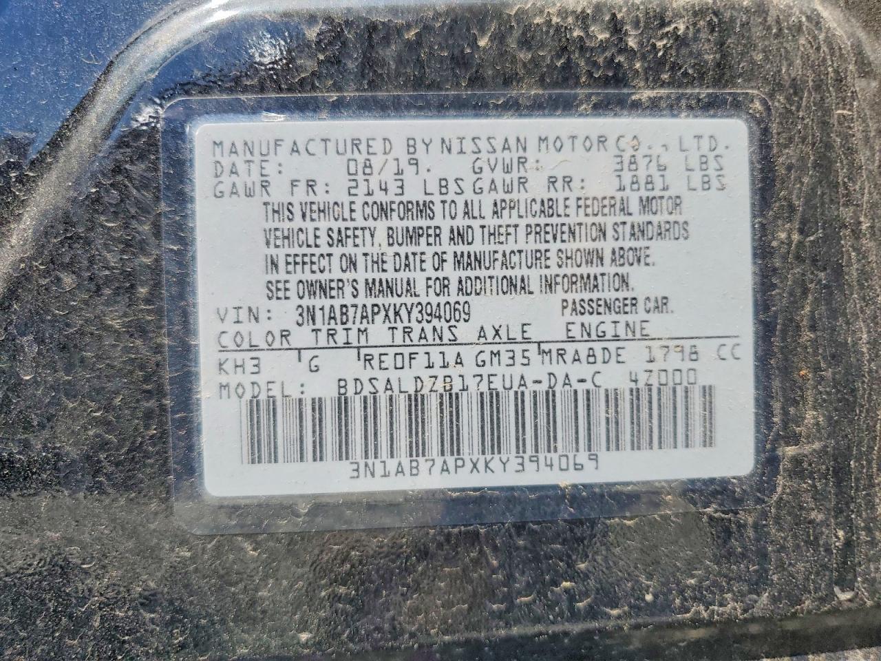 2019 Nissan Sentra Sv - zdjęcie 13