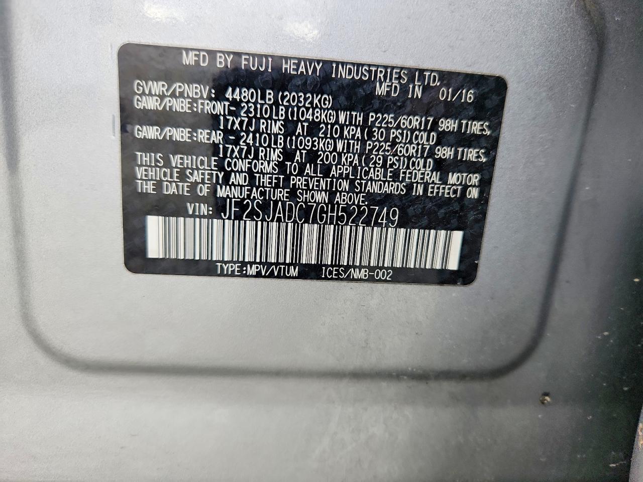 2016 Subaru Forester 2.5I Premium - zdjęcie 12