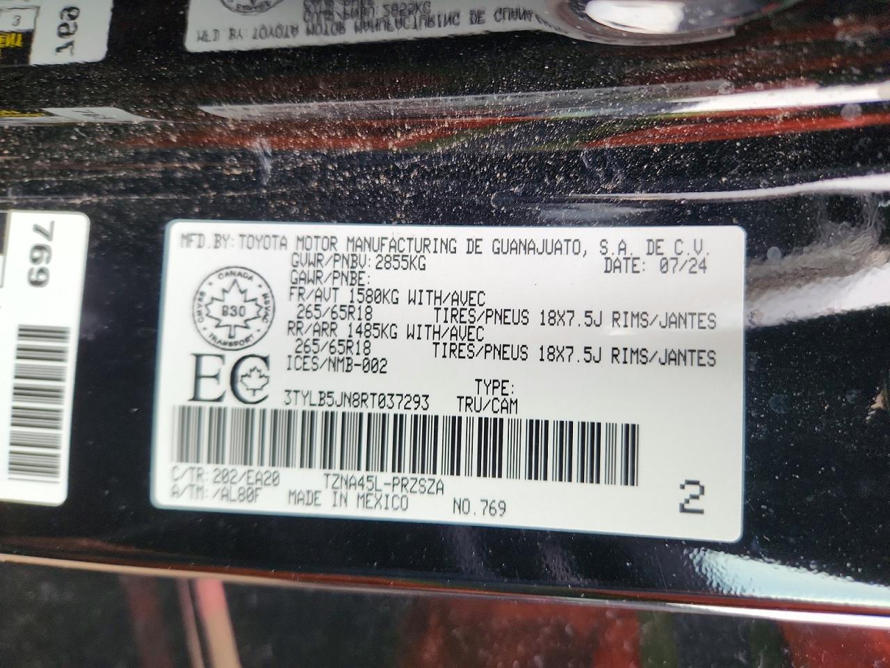 2024 Toyota Tacoma Sr5 - zdjęcie 12