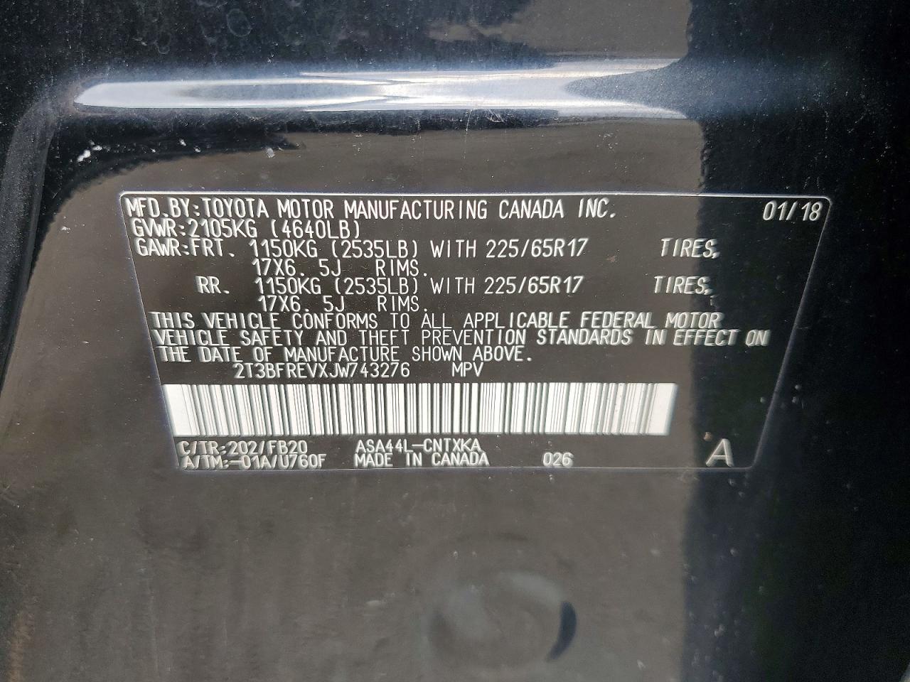 2018 Toyt Rav4 Le - zdjęcie 25