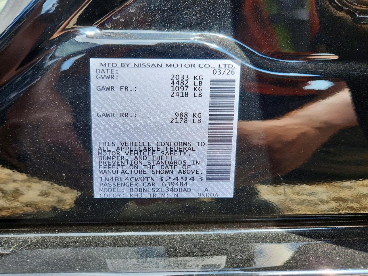 2026 Nissan Altima Sr - zdjęcie 12