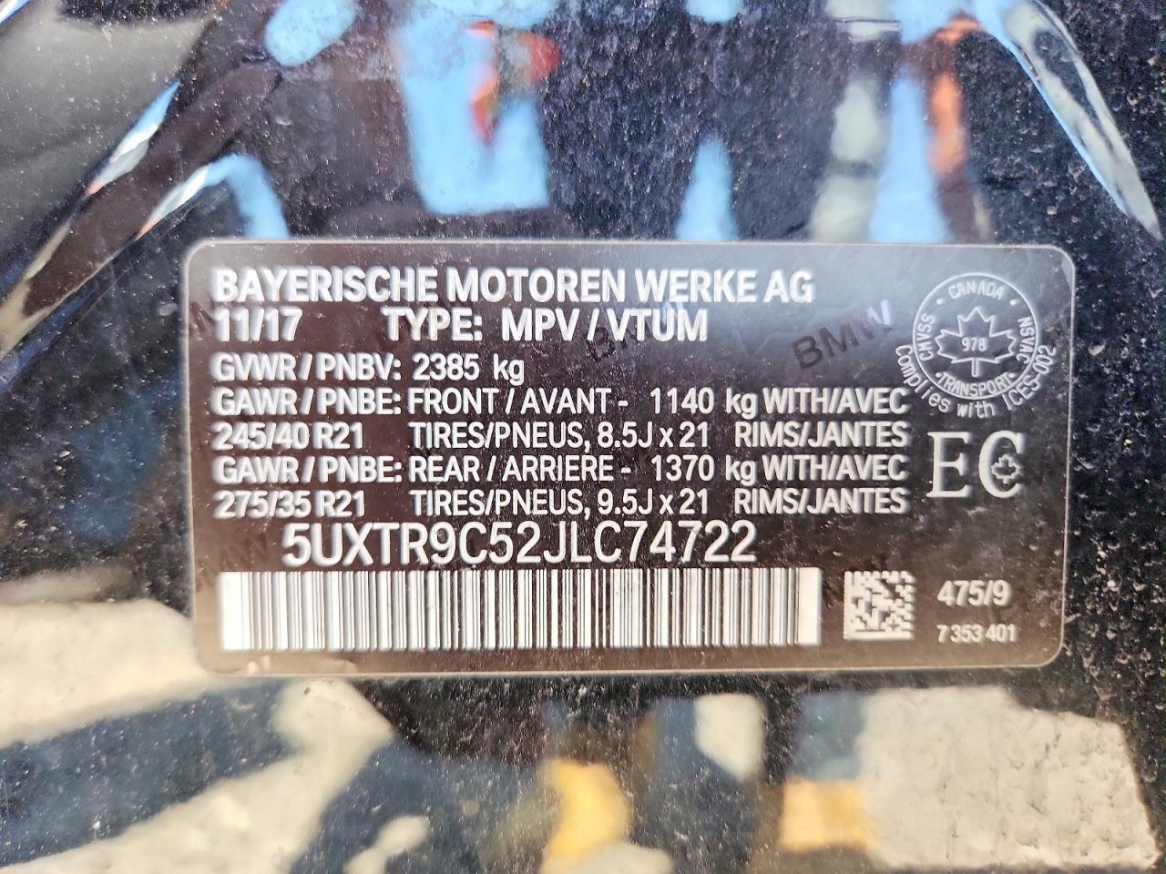 2018 BMW X3 xDrive30I - zdjęcie 13